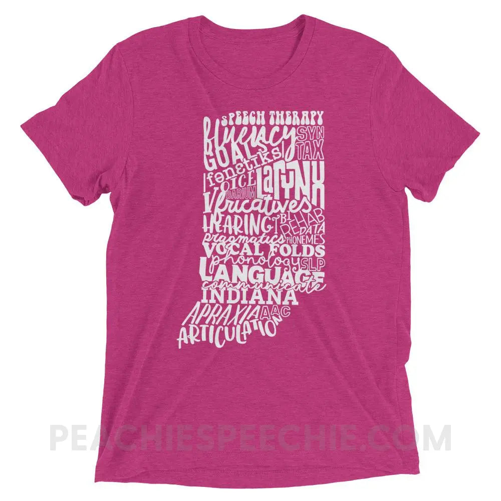 Indiana SLP Tri-Blend Tee - Berry Triblend / XS - peachiespeechie.com