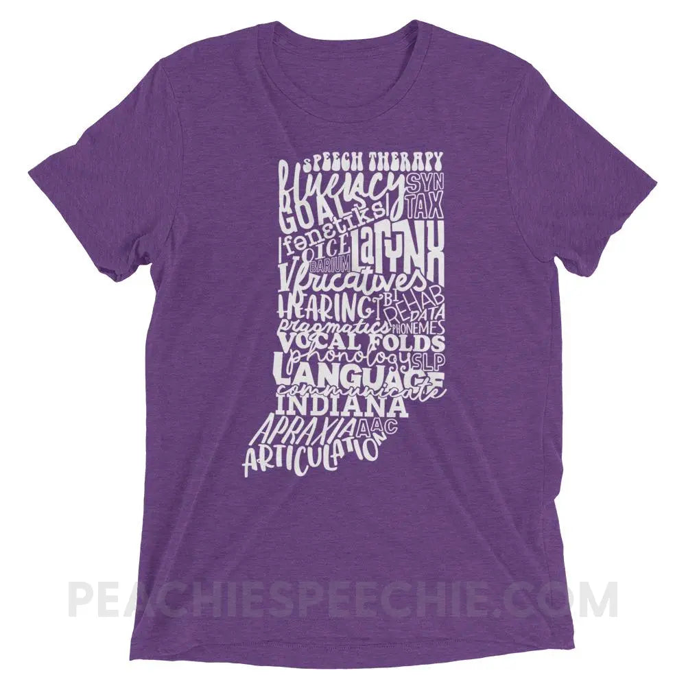 Indiana SLP Tri-Blend Tee - Purple Triblend / XS - peachiespeechie.com