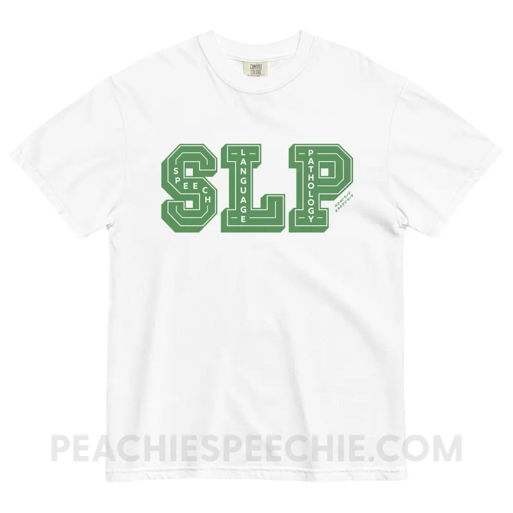 Letters-In-Letters SLP Comfort Colors Tee - White / S - peachiespeechie.com