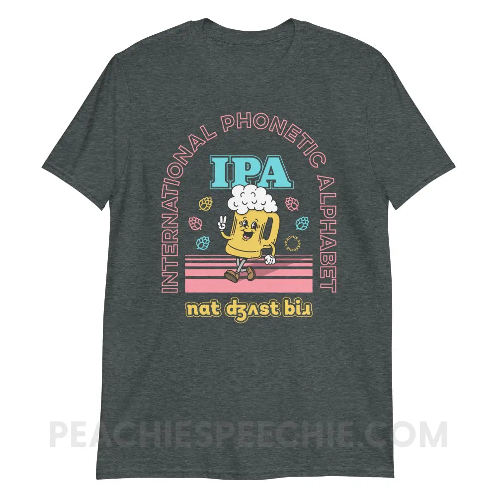 IPA - Not Just Beer Classic Tee - Dark Heather / S - peachiespeechie.com