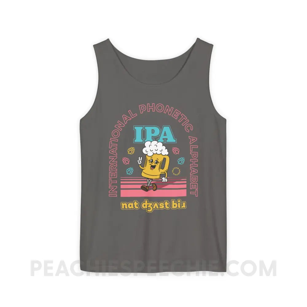 IPA - Not Just Beer Comfort Colors Tank - Pepper / S - Top - peachiespeechie.com