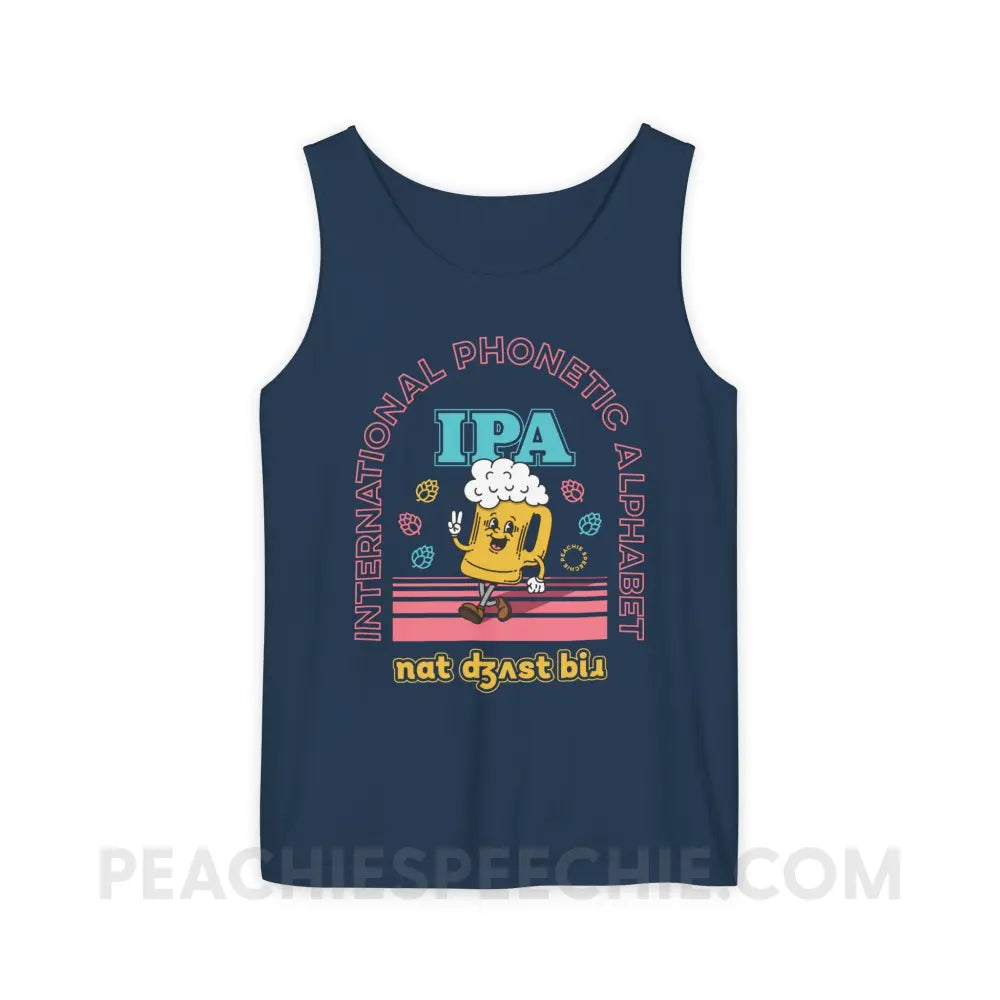 IPA - Not Just Beer Comfort Colors Tank - True Navy / S - Top - peachiespeechie.com