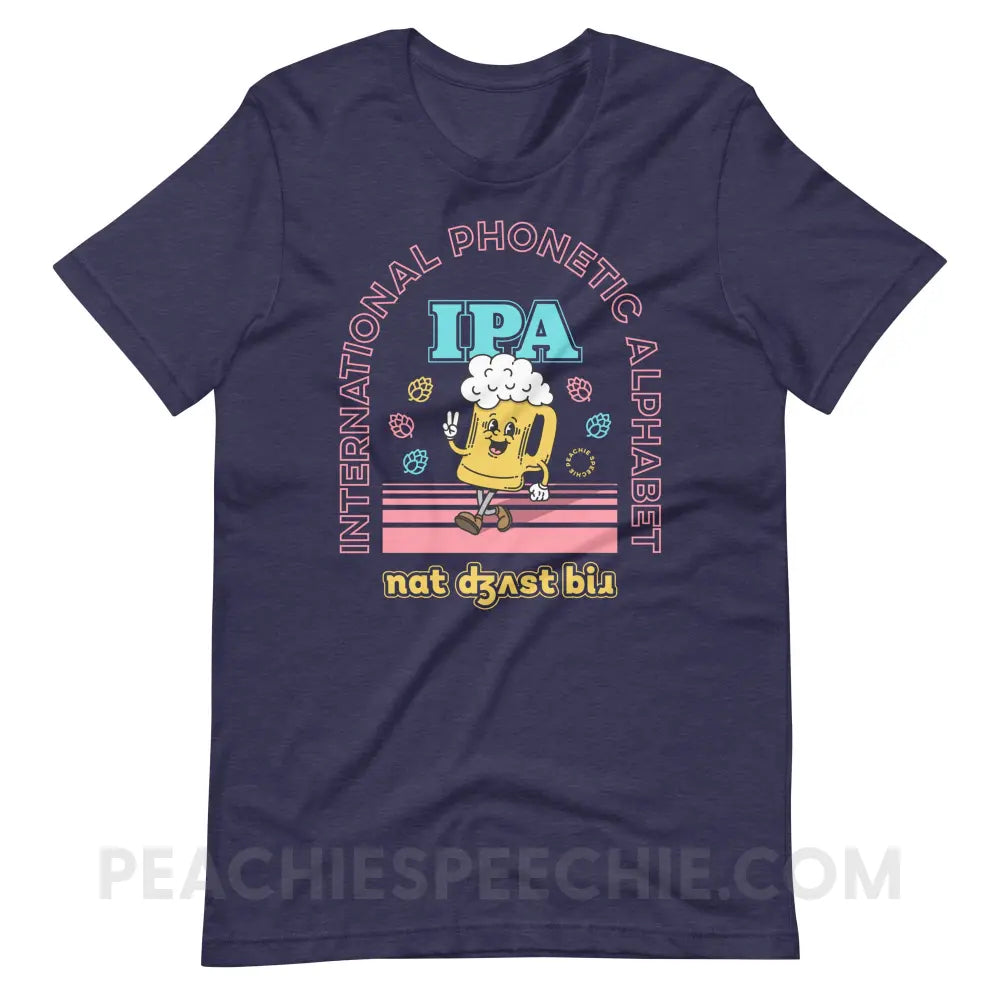 IPA - Not Just Beer Premium Soft Tee - Heather Midnight Navy / XS - peachiespeechie.com