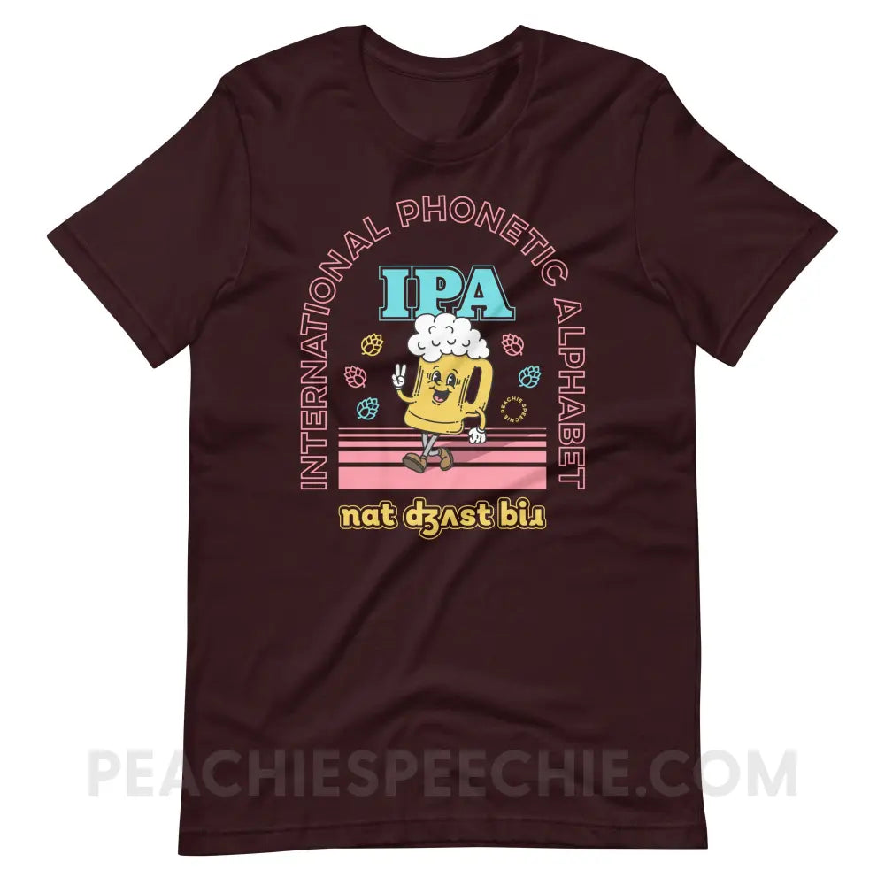 IPA - Not Just Beer Premium Soft Tee - Oxblood Black / S - peachiespeechie.com