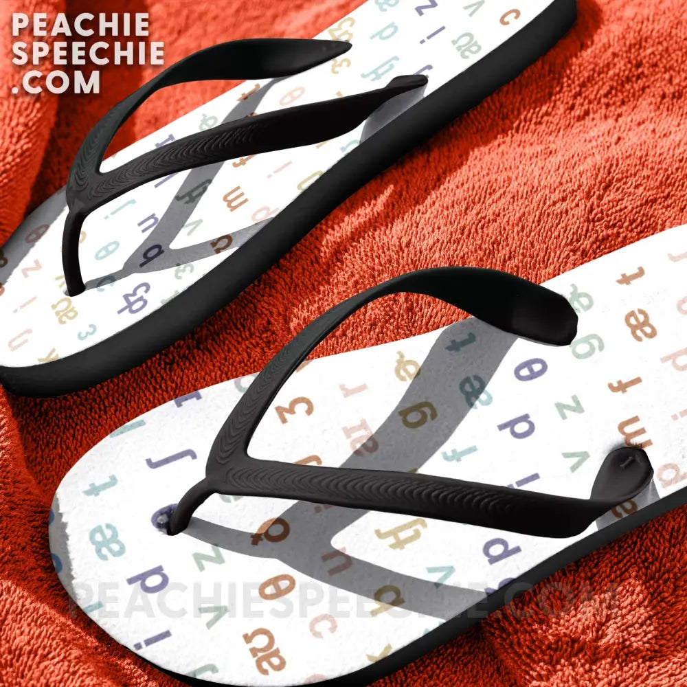 Shop IPA (International Phonetic Alphabet) Pattern Flip-Flop Sandals