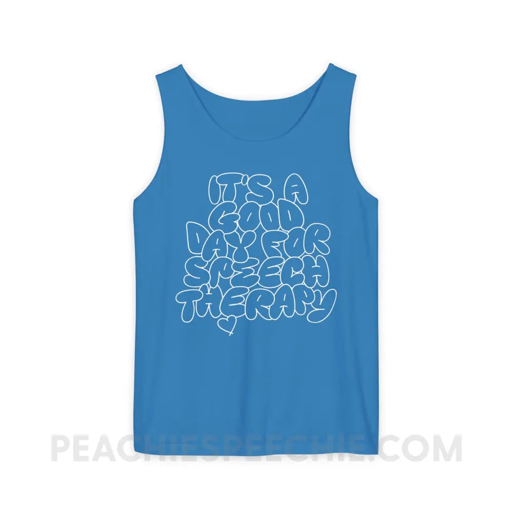 It’s A Good Day For Speech Therapy Comfort Colors Tank - Royal Caribe / S - Top peachiespeechie.com