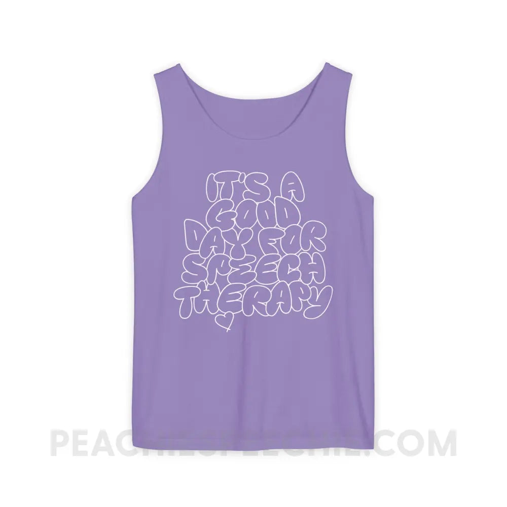 It’s A Good Day For Speech Therapy Comfort Colors Tank - Violet / XS - Top peachiespeechie.com