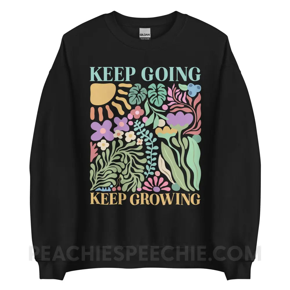 Keep Going Growing Classic Sweatshirt - Black / S - peachiespeechie.com