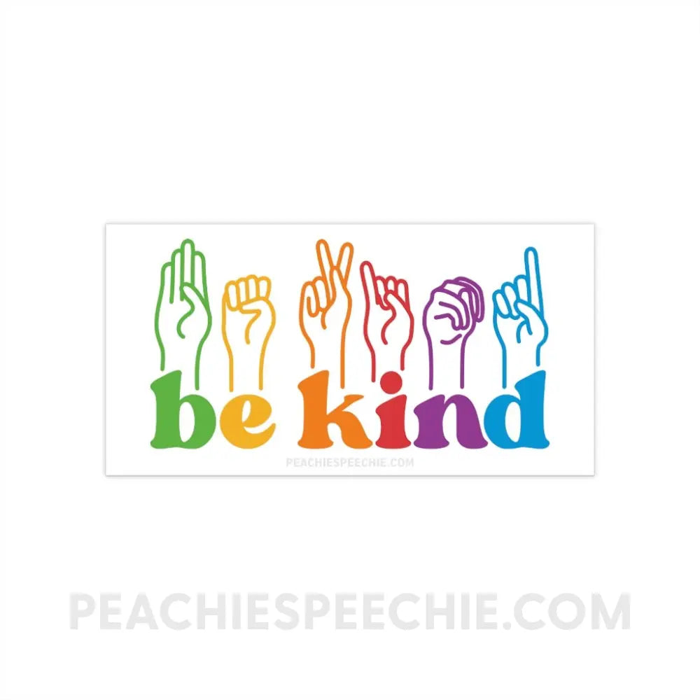 Be Kind Hands Bumper Sticker - Paper products peachiespeechie.com