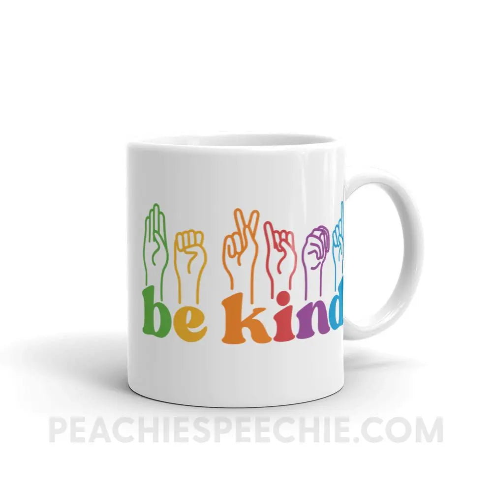 Be Kind Hands Coffee Mug - 11oz - Mugs peachiespeechie.com