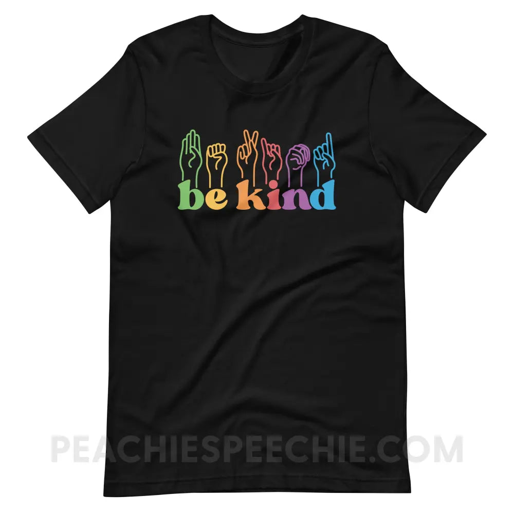 Be Kind Hands Premium Soft Tee - Black / XS - T-Shirt peachiespeechie.com