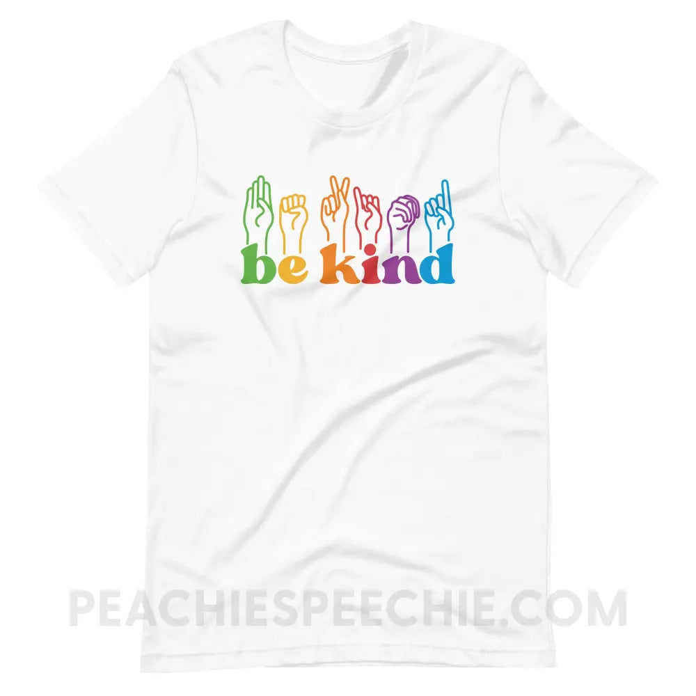 Be Kind Hands Premium Soft Tee - White / XS T-Shirt peachiespeechie.com