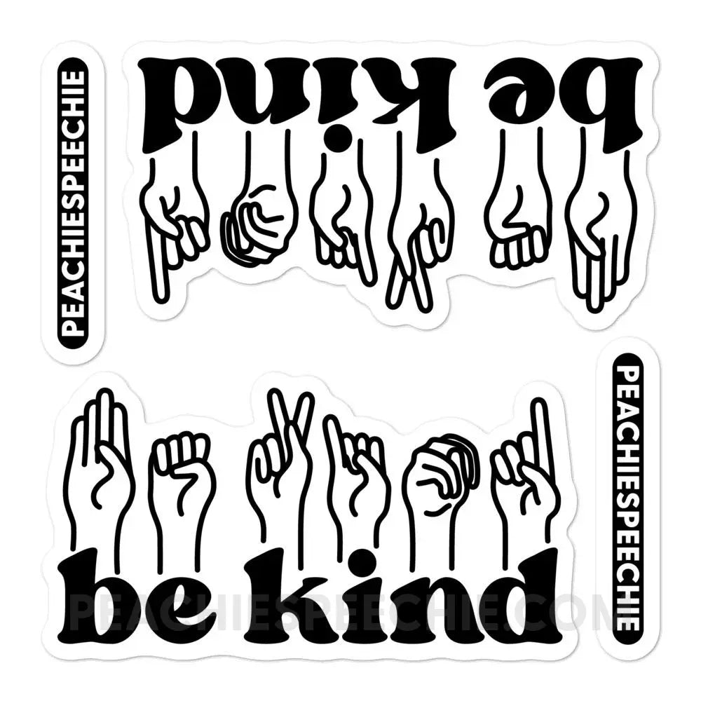 Be Kind Hands Stickers - peachiespeechie.com