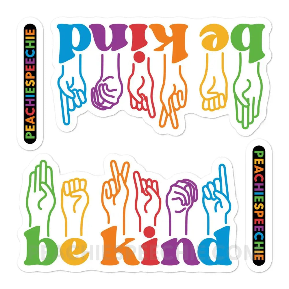 Be Kind Hands Stickers - peachiespeechie.com
