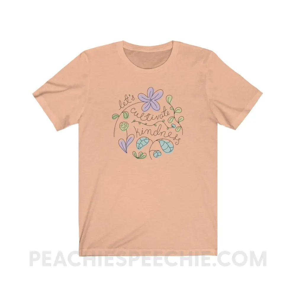 Kindness Premium Soft Tee - Heather Peach / XS - T-Shirt peachiespeechie.com