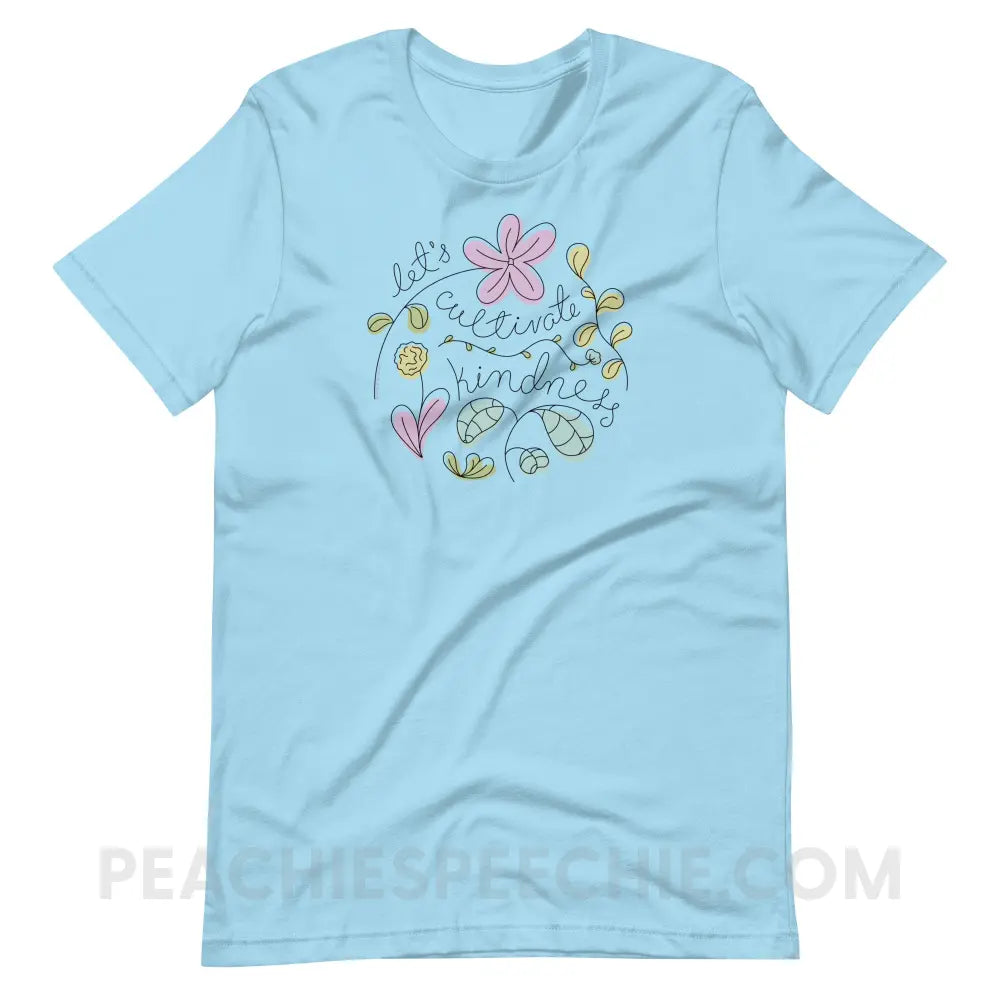 Kindness Premium Soft Tee - Ocean Blue / S - T-Shirt peachiespeechie.com