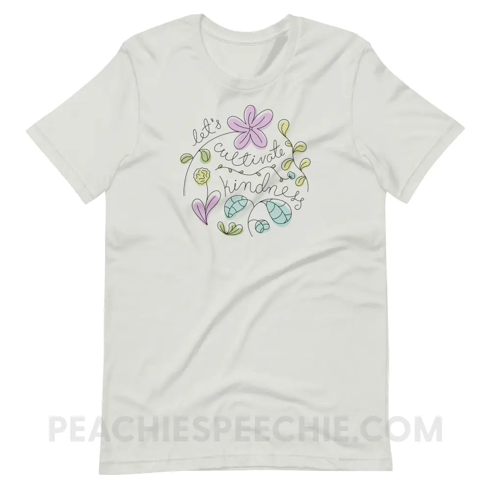 Kindness Premium Soft Tee - Silver / S - T-Shirt peachiespeechie.com