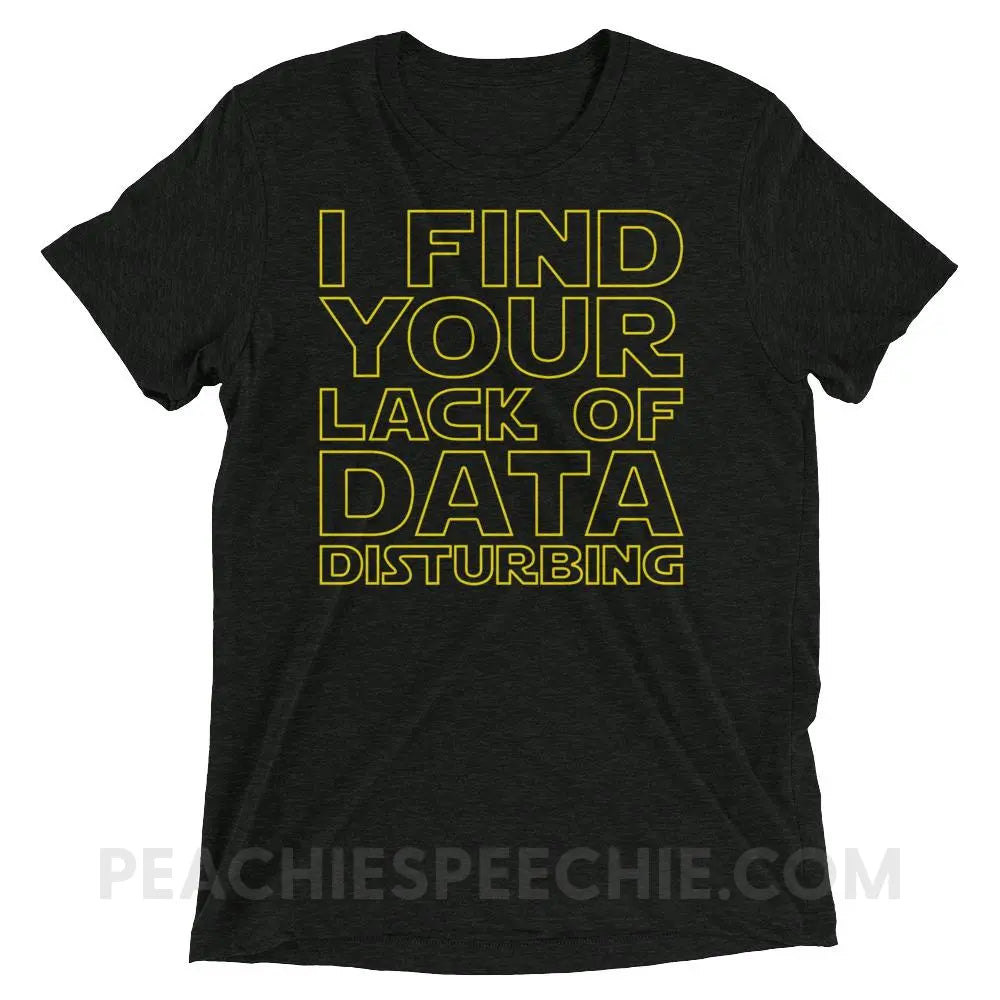 Lack of Data Tri-Blend Tee - Charcoal-Black Triblend / XS - T-Shirts & Tops peachiespeechie.com