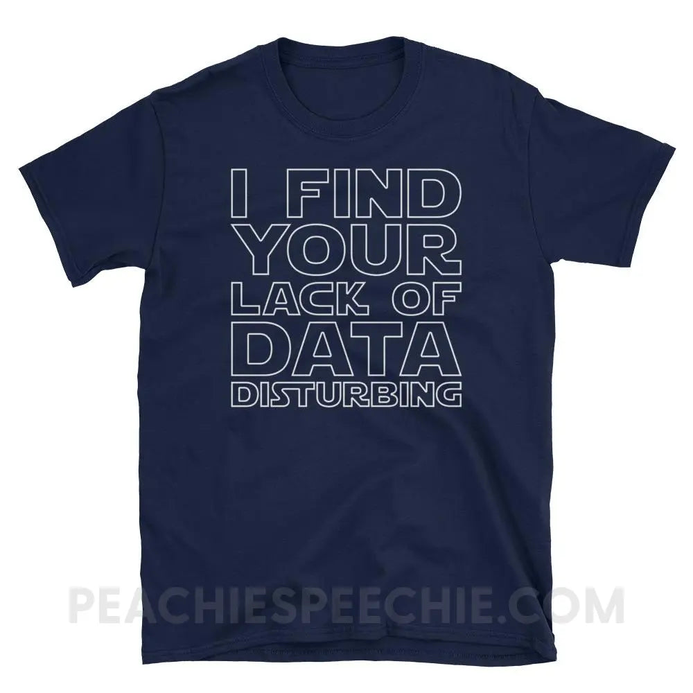 Lack of Data Classic Tee - Navy / S - T-Shirts & Tops peachiespeechie.com