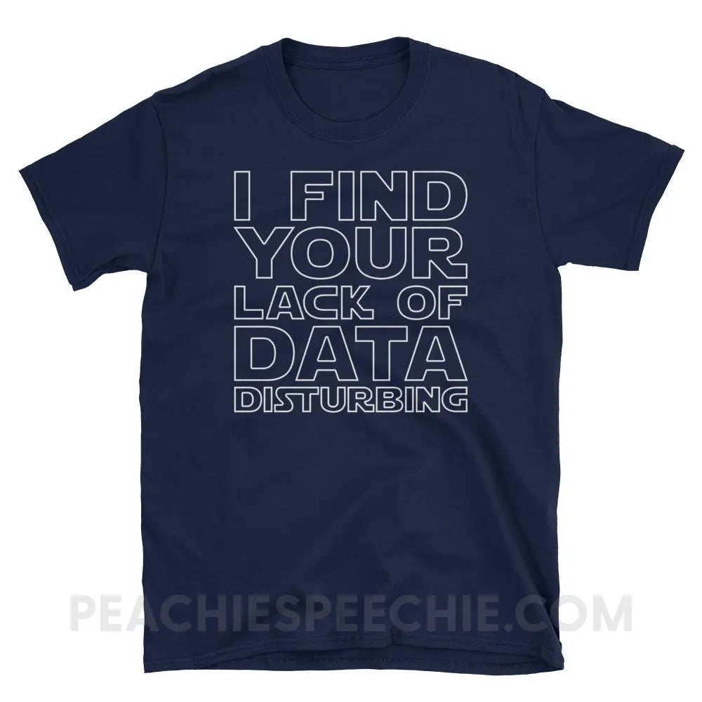 Lack of Data Classic Tee - Navy / S - T-Shirts & Tops peachiespeechie.com