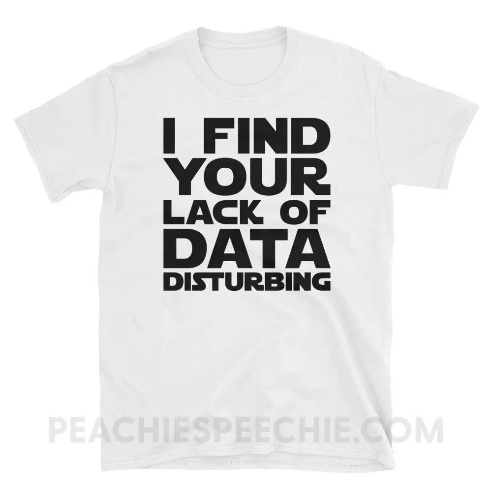 Lack of Data Classic Tee - White / S - T-Shirts & Tops peachiespeechie.com