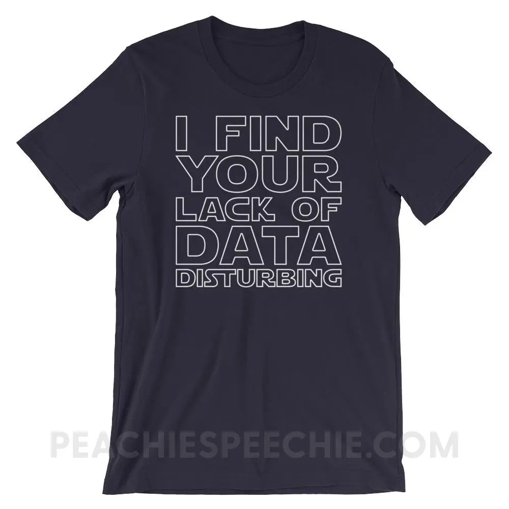 Lack of Data Premium Soft Tee - Navy / XS - T-Shirts & Tops peachiespeechie.com