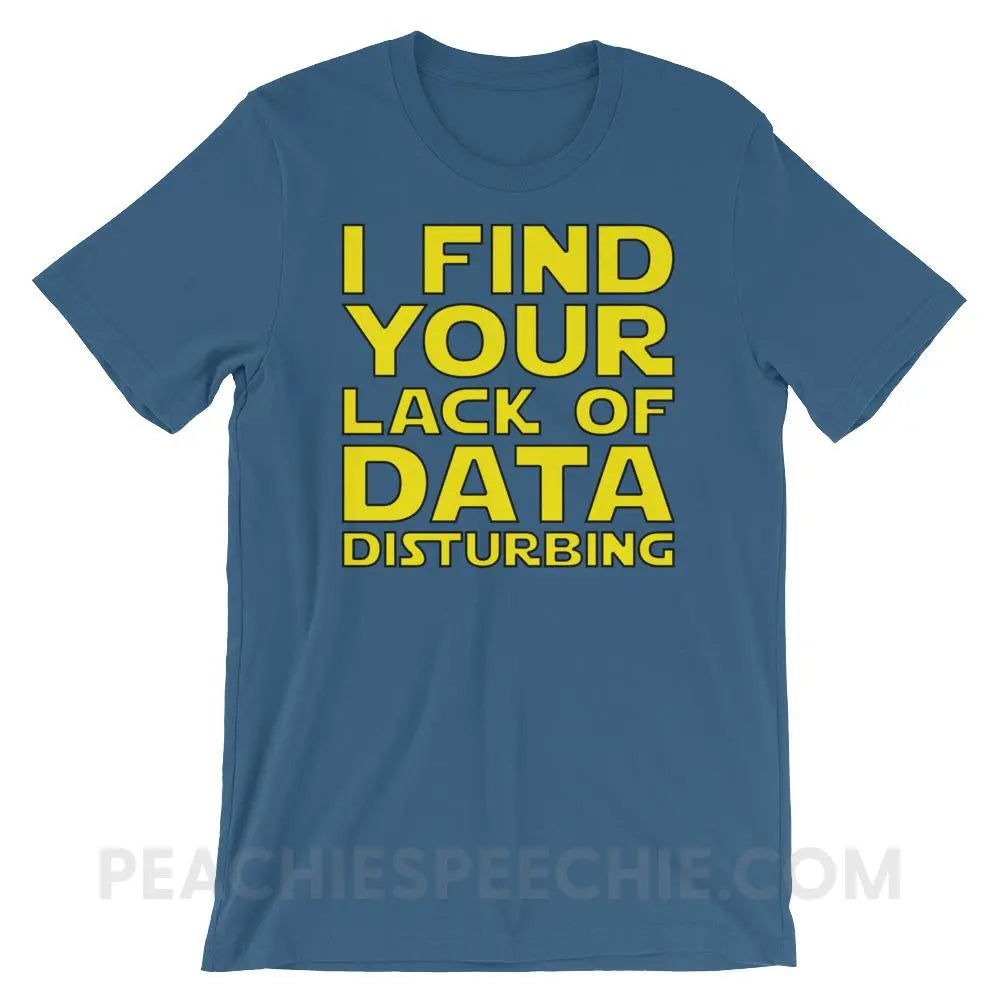 Lack of Data Premium Soft Tee - Steel Blue / S - T-Shirts & Tops peachiespeechie.com