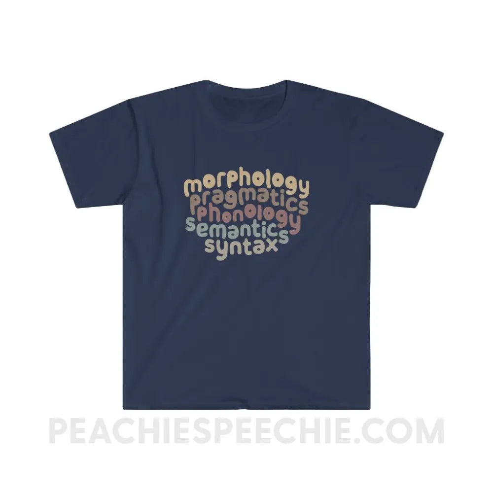 Language Domains Classic Tee - Navy / S - T-Shirt peachiespeechie.com