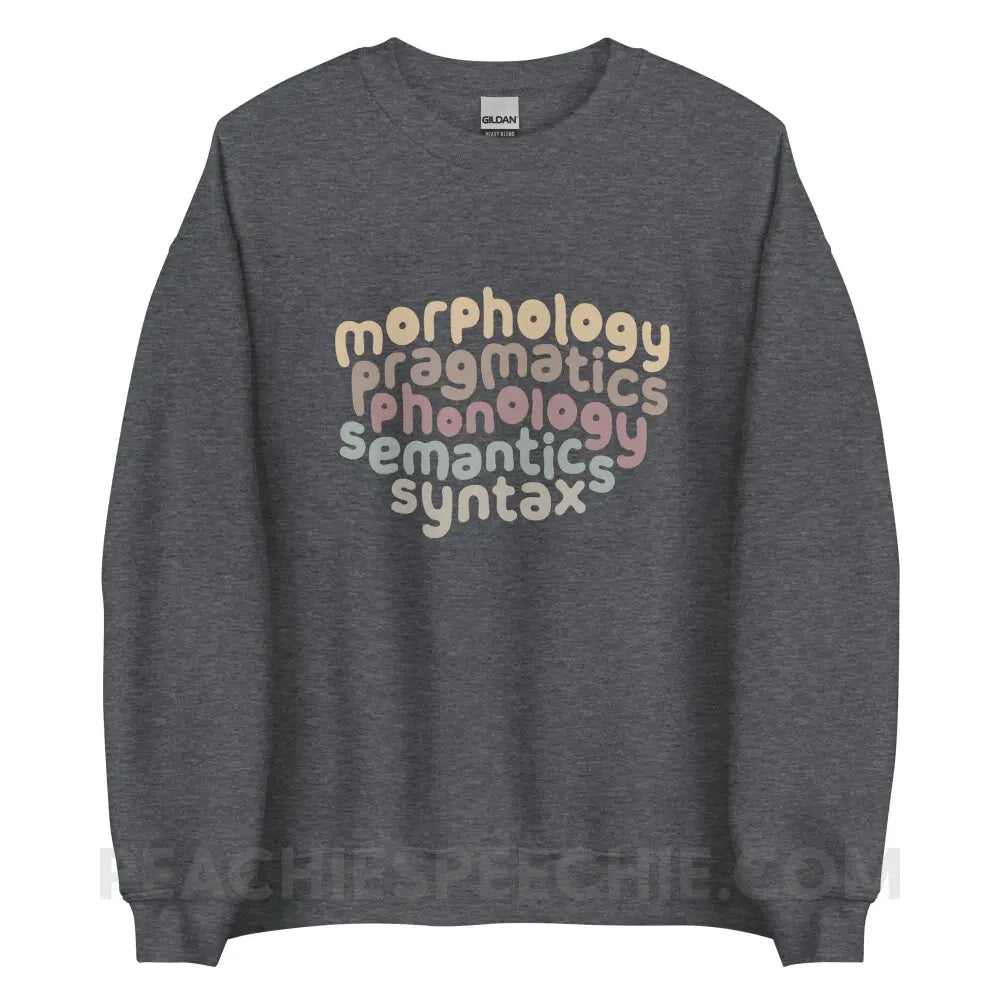 Language Domains Classic Sweatshirt - Dark Heather / S - peachiespeechie.com