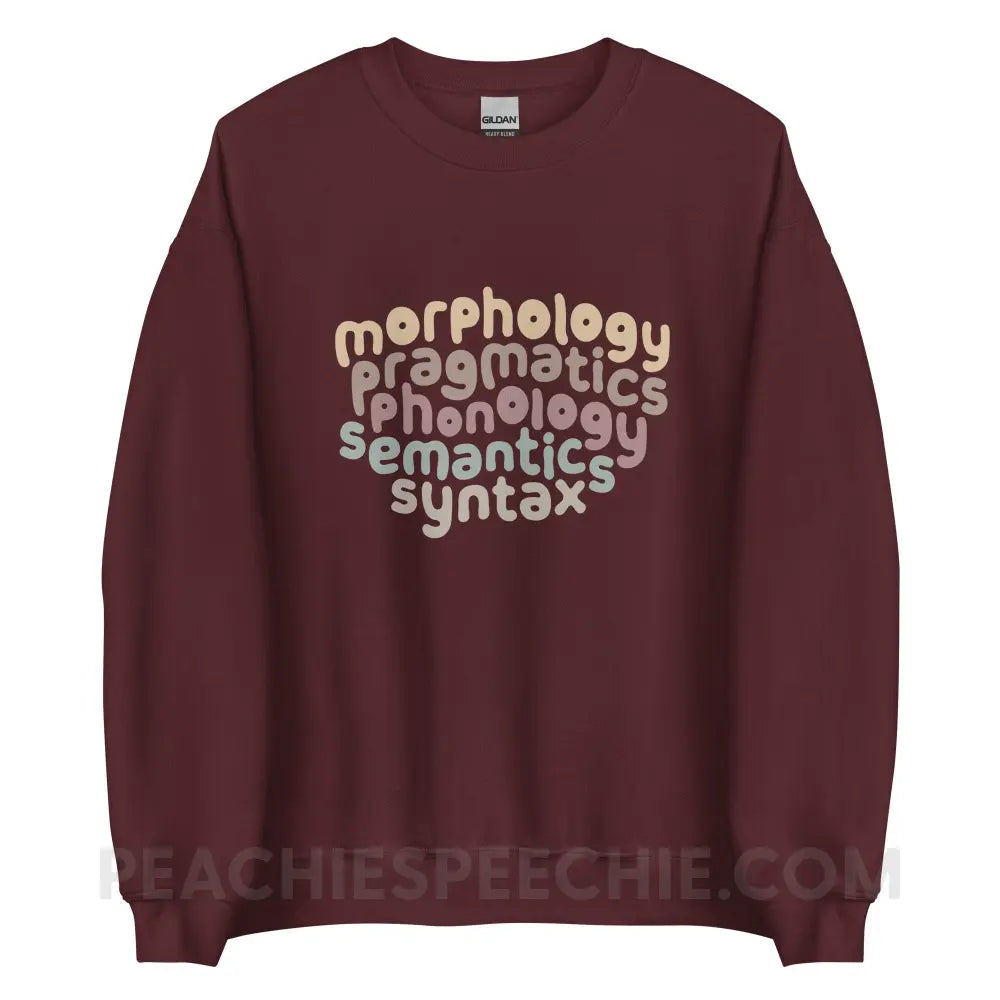 Language Domains Classic Sweatshirt - Maroon / S - peachiespeechie.com