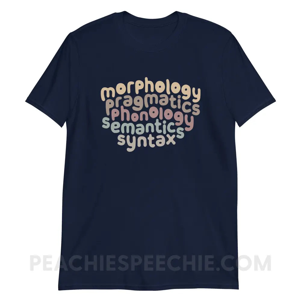 Language Domains Classic Tee - Navy / S - T-Shirt peachiespeechie.com