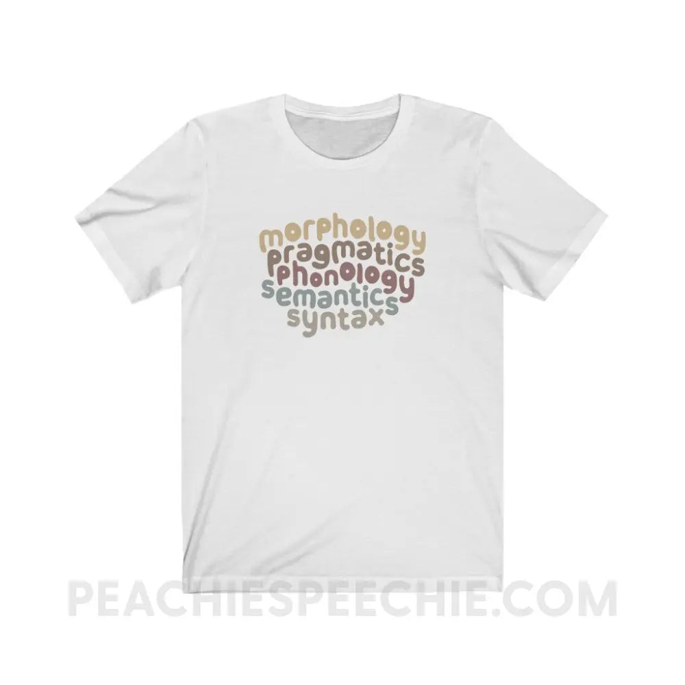 Language Domains Premium Soft Tee - White / XS T - Shirt peachiespeechie.com