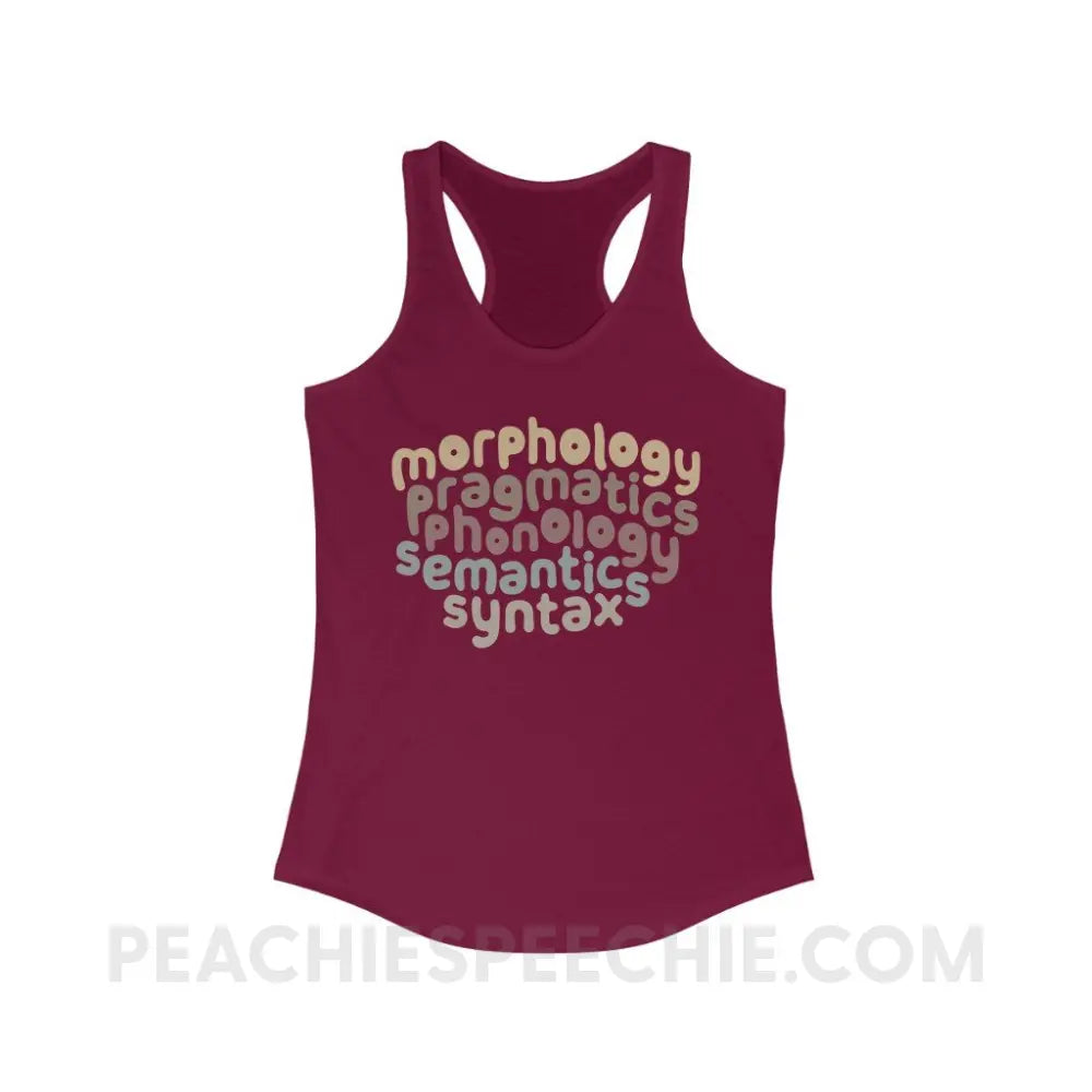 Language Domains Superfly Racerback - Solid Cardinal Red / XS - Tank Top peachiespeechie.com