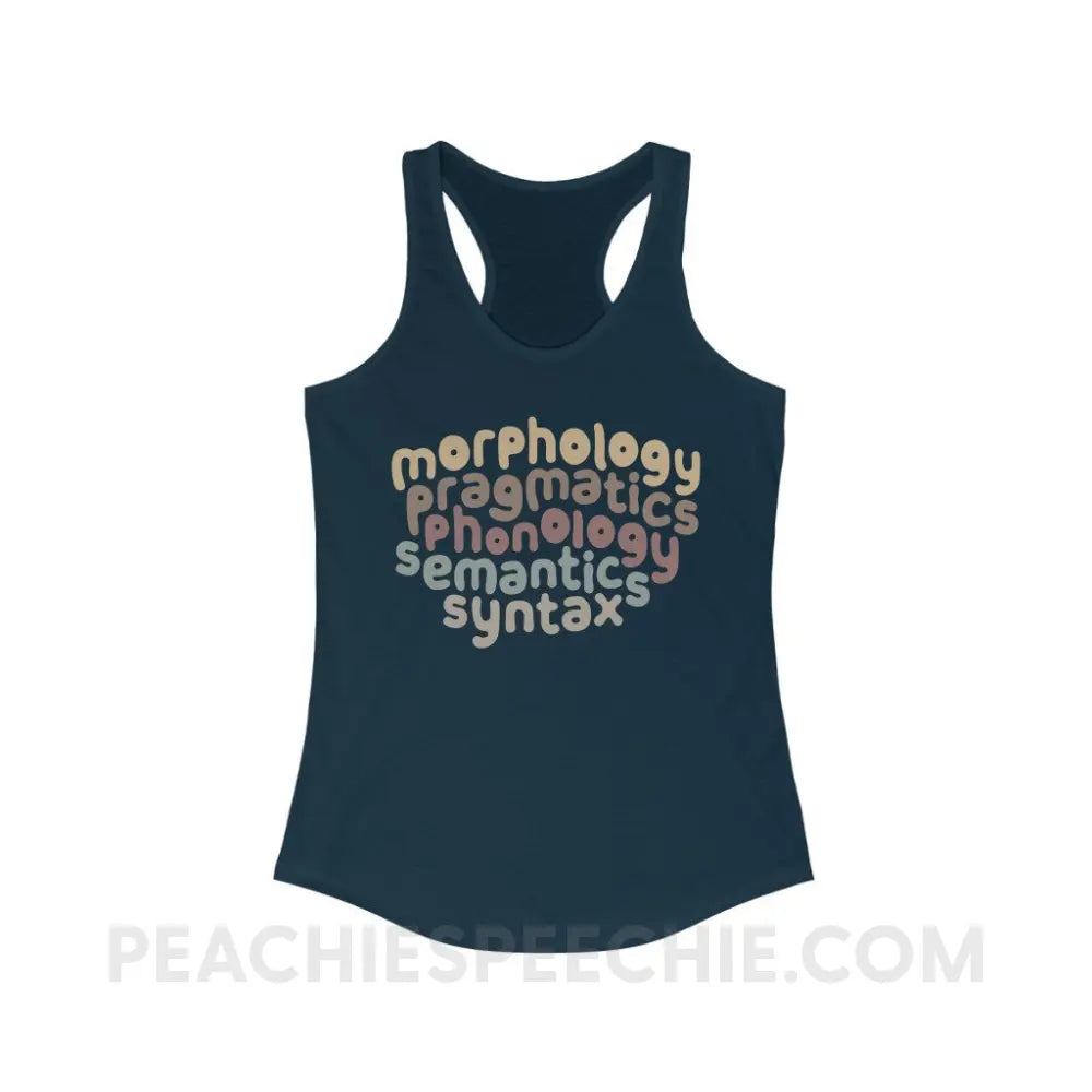 Language Domains Superfly Racerback - Solid Midnight Navy / XS - Tank Top peachiespeechie.com