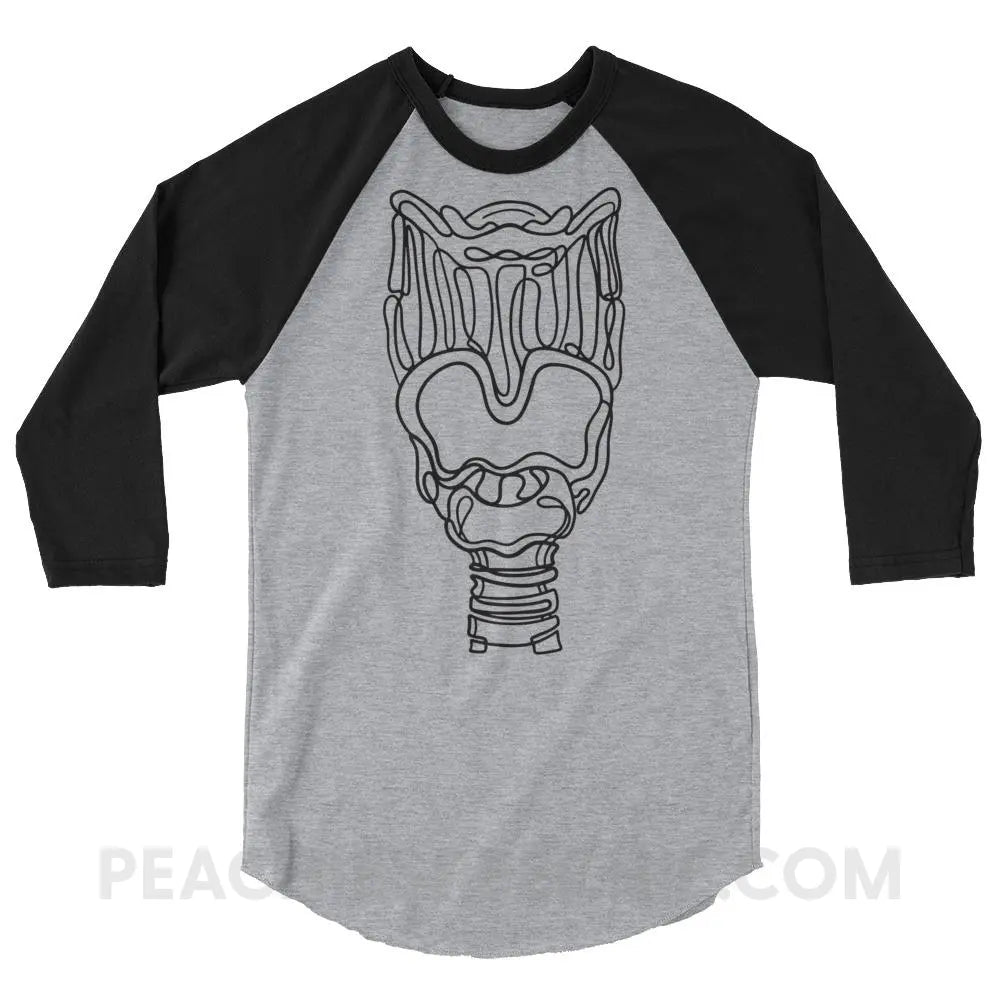 Larynx Baseball Tee - Heather Grey/Black / XS T-Shirts & Tops peachiespeechie.com