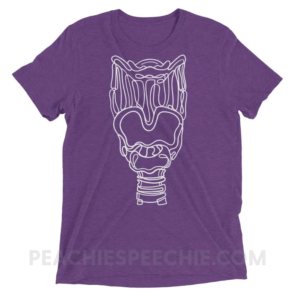 Larynx Tri-Blend Tee - Purple Triblend / XS - T-Shirts & Tops peachiespeechie.com