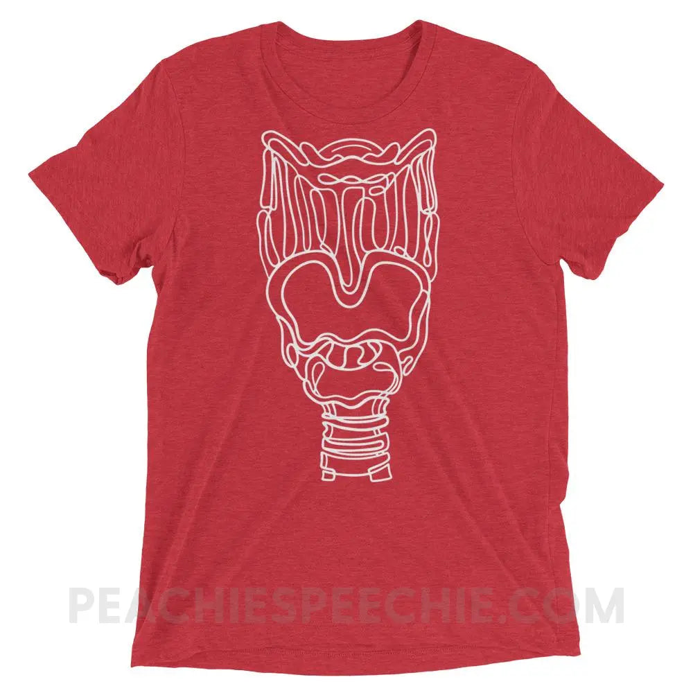 Larynx Tri-Blend Tee - Red Triblend / XS - T-Shirts & Tops peachiespeechie.com
