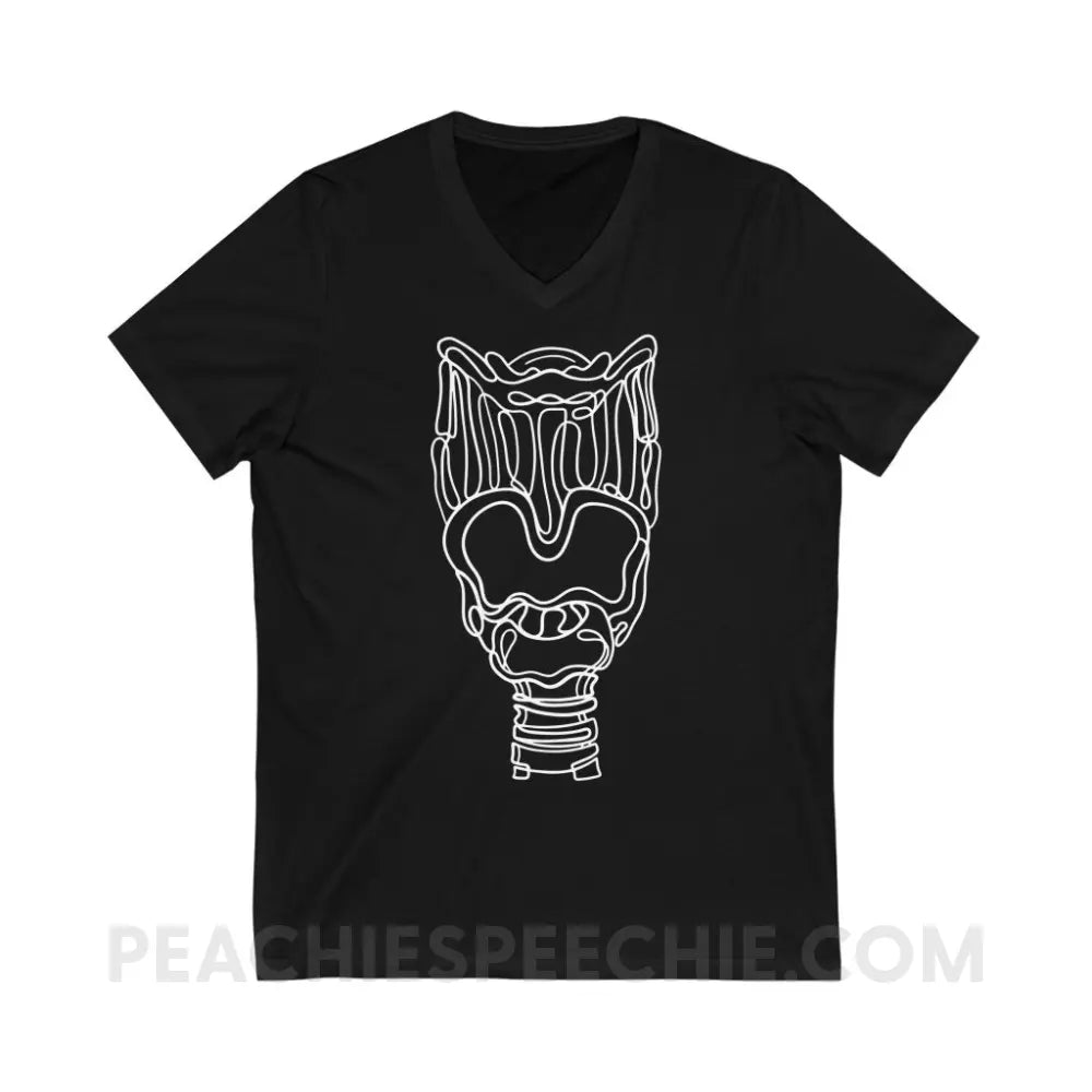 Larynx Soft V-Neck - Black / S - V-neck peachiespeechie.com