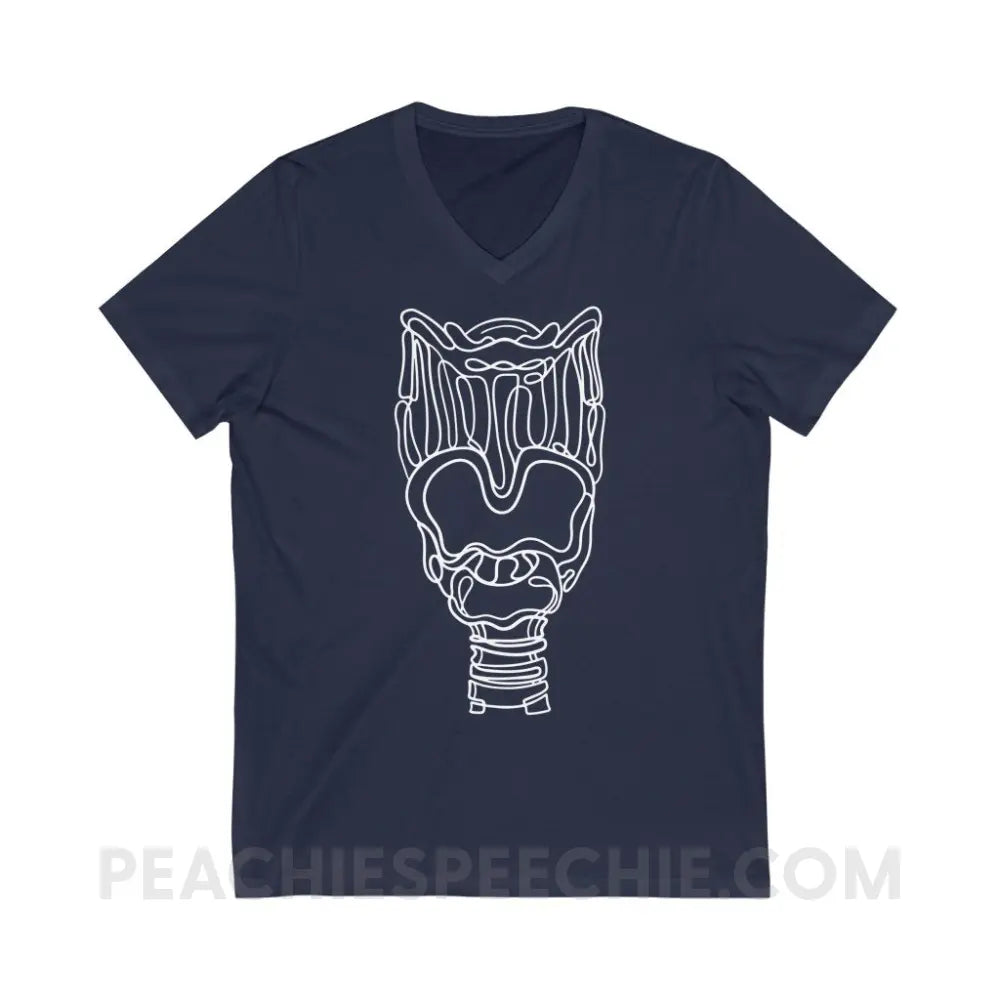 Larynx Soft V-Neck - Navy / S - V-neck peachiespeechie.com