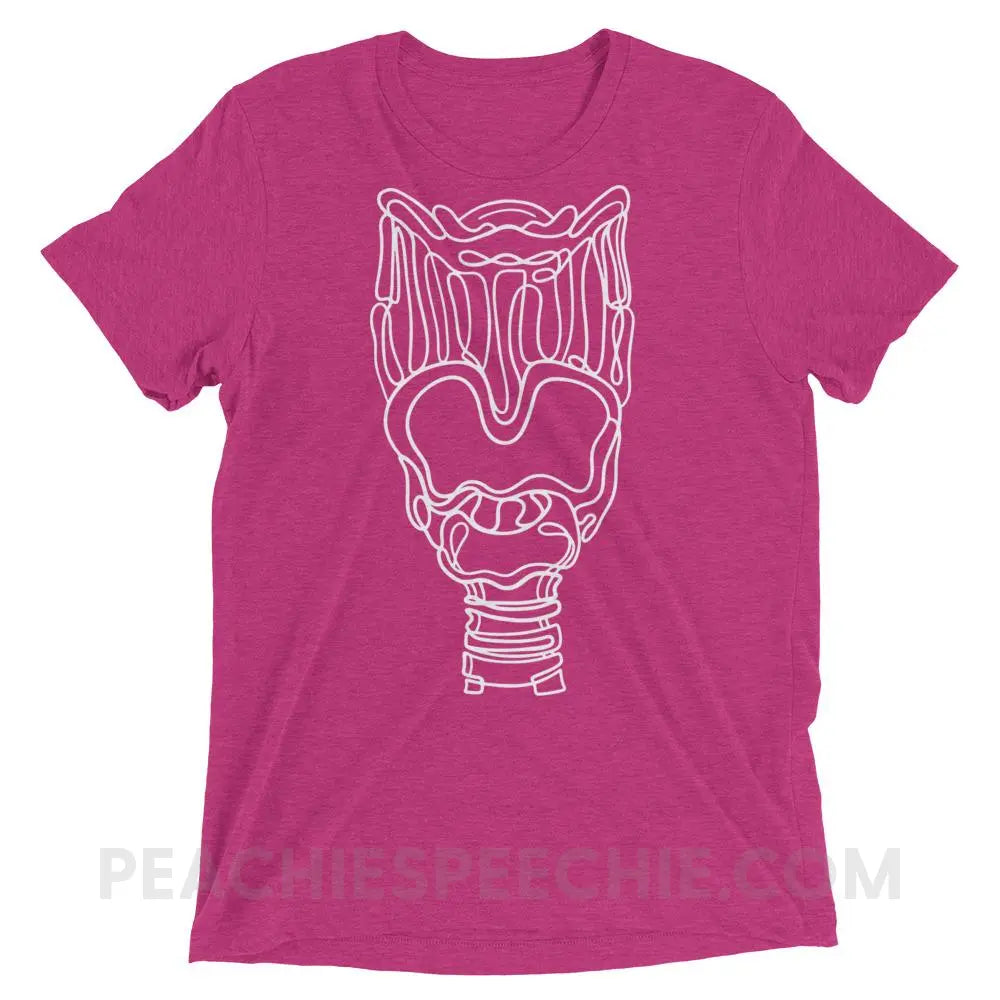 Larynx Tri-Blend Tee - Berry Triblend / XS - T-Shirts & Tops peachiespeechie.com