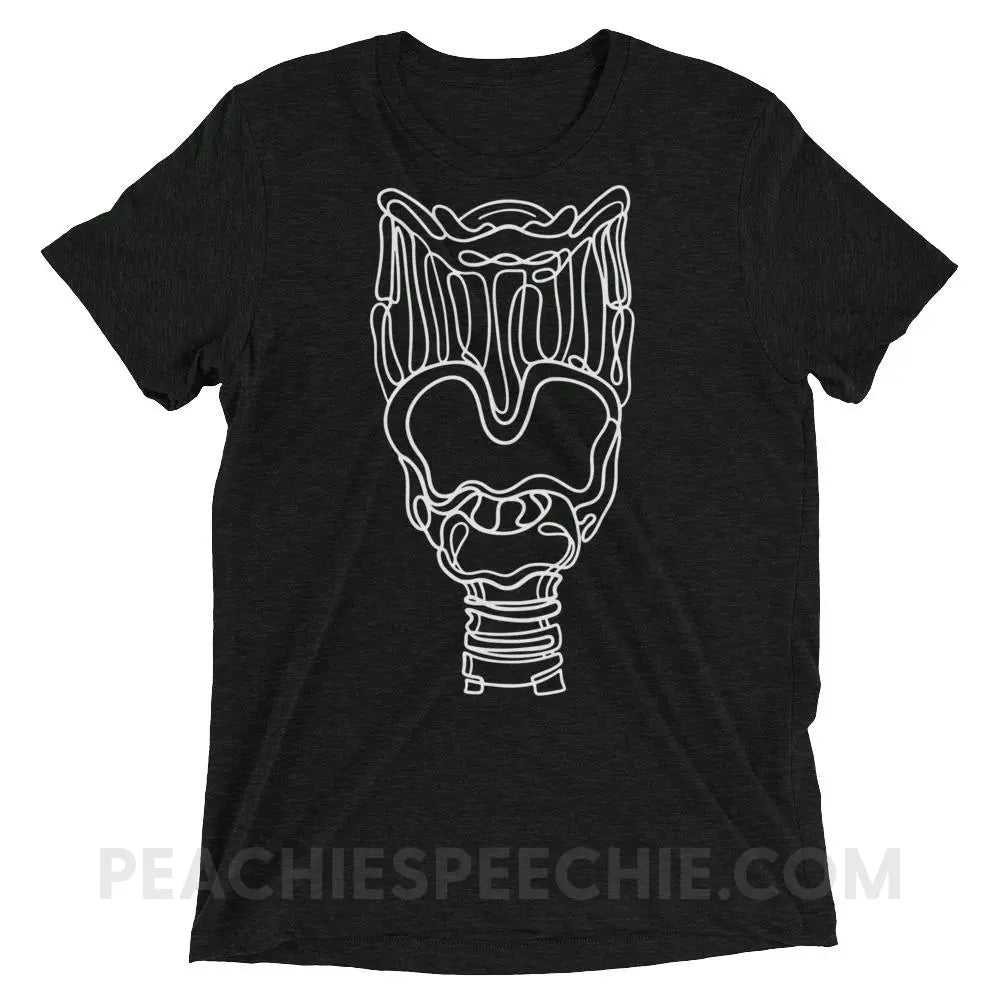 Larynx Tri-Blend Tee - Charcoal-Black Triblend / XS - T-Shirts & Tops peachiespeechie.com