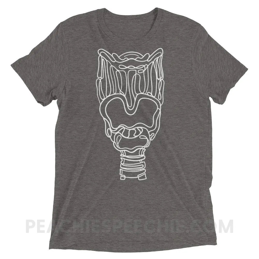 Larynx Tri-Blend Tee - Grey Triblend / XS - T-Shirts & Tops peachiespeechie.com