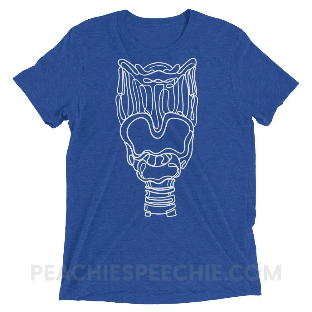 Larynx Tri-Blend Tee - True Royal Triblend / XS - T-Shirts & Tops peachiespeechie.com