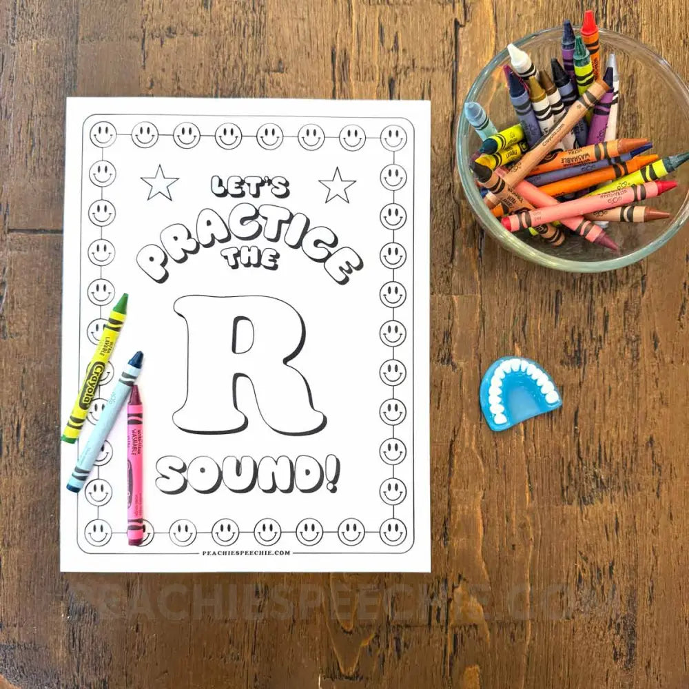 Let’s Practice! Speech Sound Coloring Sheets - Materials peachiespeechie.com
