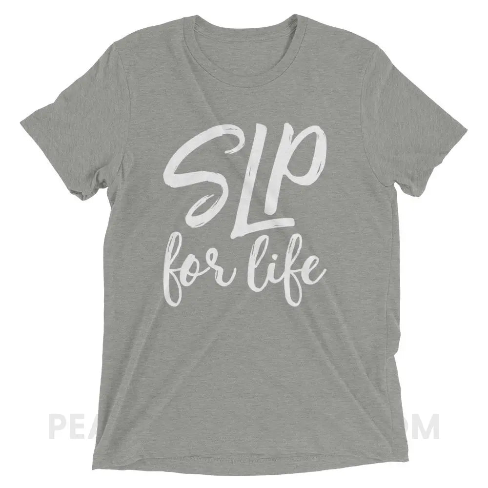 SLP For Life Tri-Blend Tee - Athletic Grey Triblend / XS - T-Shirts & Tops peachiespeechie.com