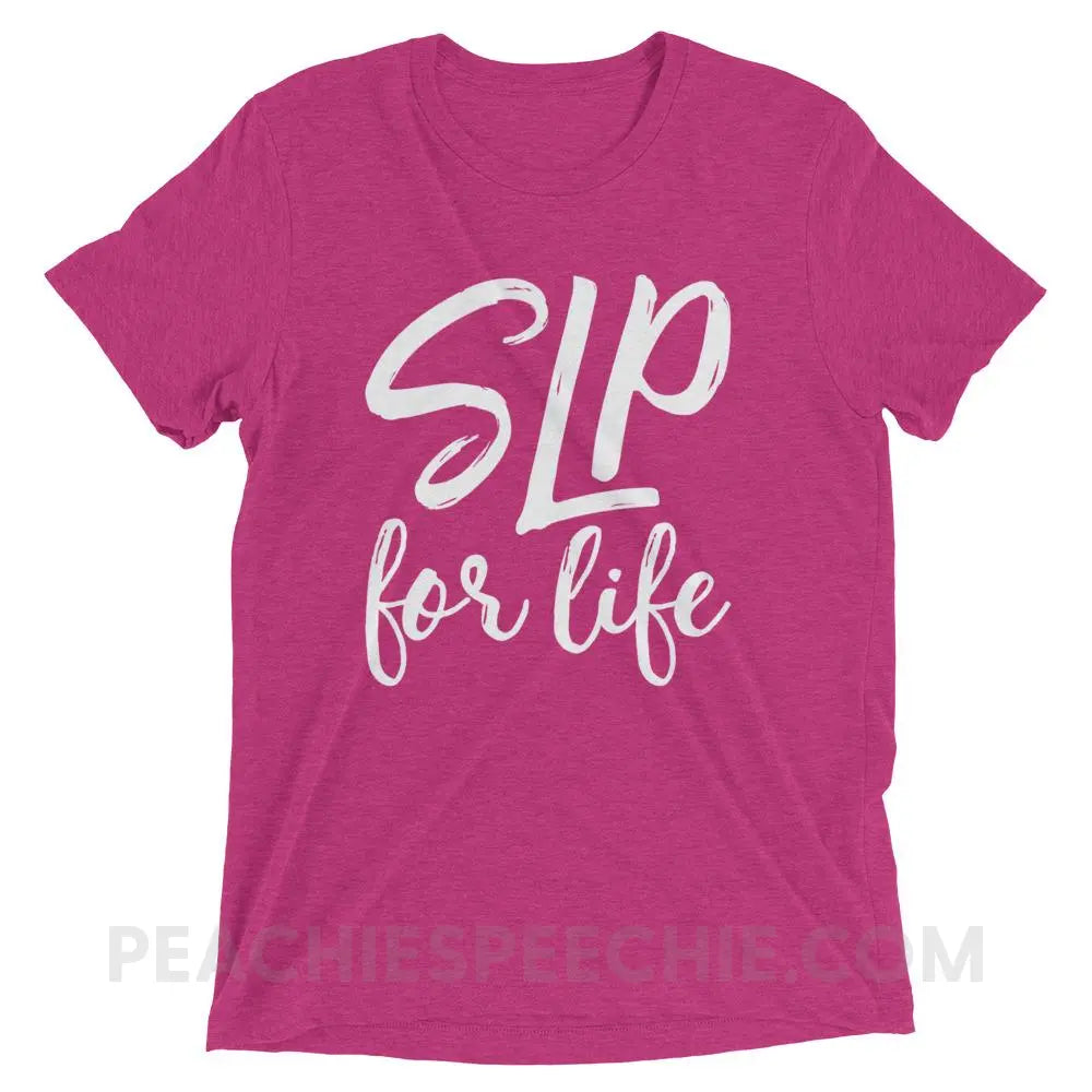 SLP For Life Tri-Blend Tee - Berry Triblend / XS - T-Shirts & Tops peachiespeechie.com