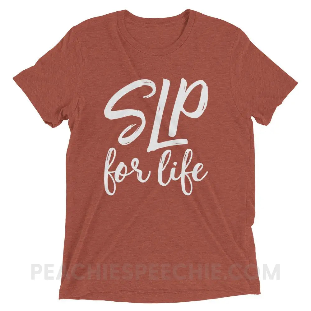 SLP For Life Tri-Blend Tee - Clay Triblend / XS - T-Shirts & Tops peachiespeechie.com
