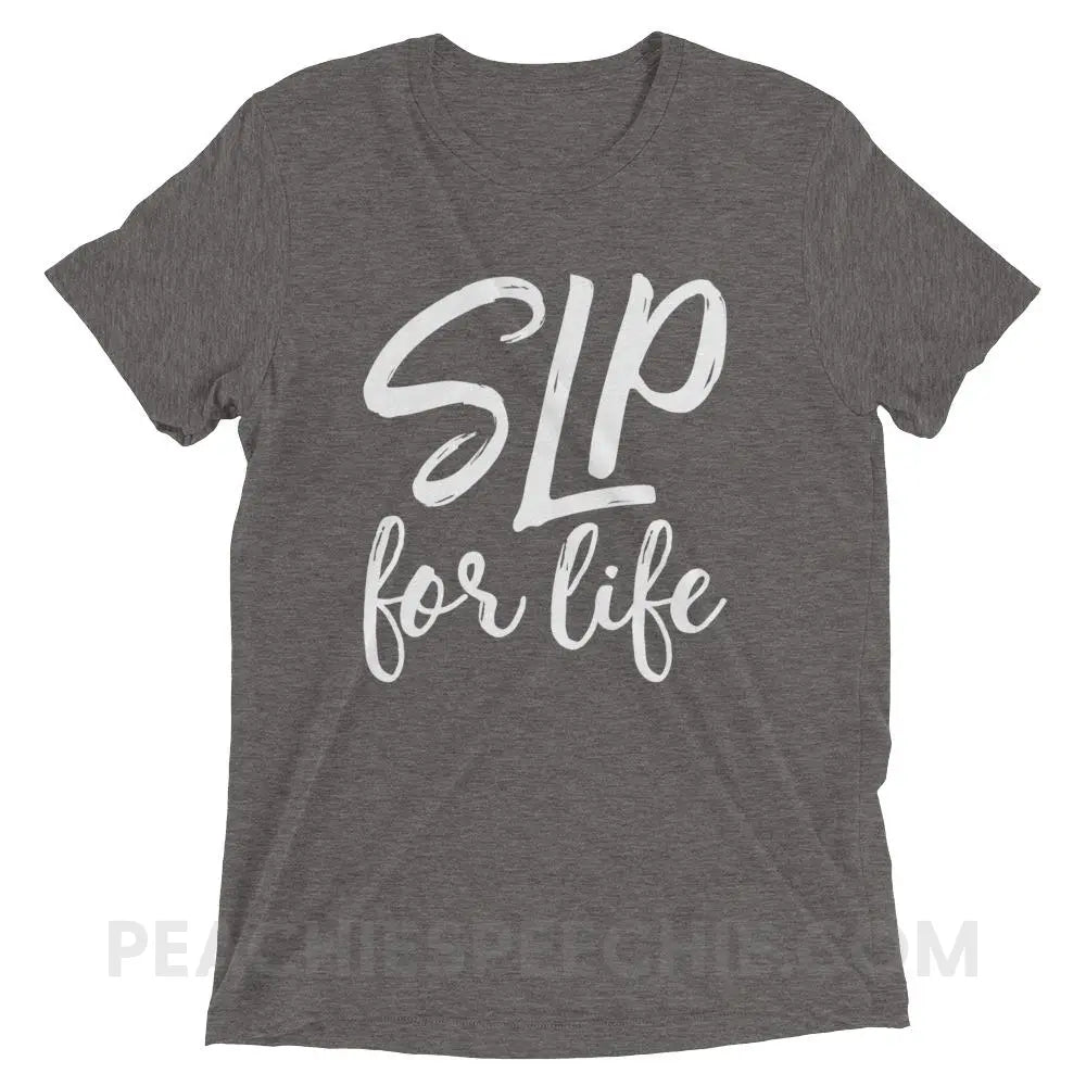 SLP For Life Tri-Blend Tee - Grey Triblend / XS - T-Shirts & Tops peachiespeechie.com