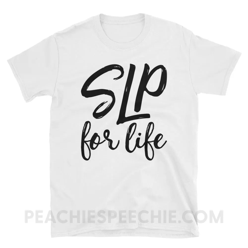 SLP For Life Classic Tee - White / S - T-Shirts & Tops peachiespeechie.com