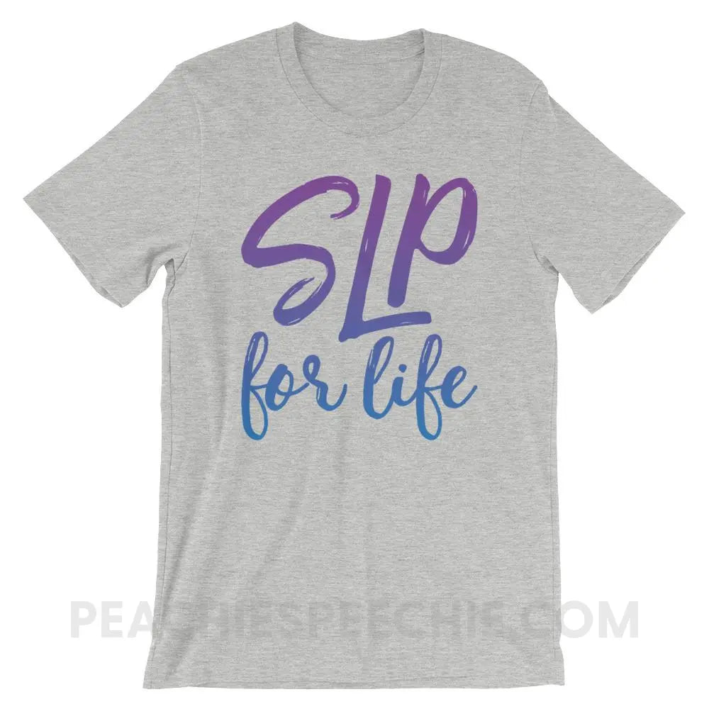 SLP For Life Premium Soft Tee - Athletic Heather / S - T-Shirts & Tops peachiespeechie.com